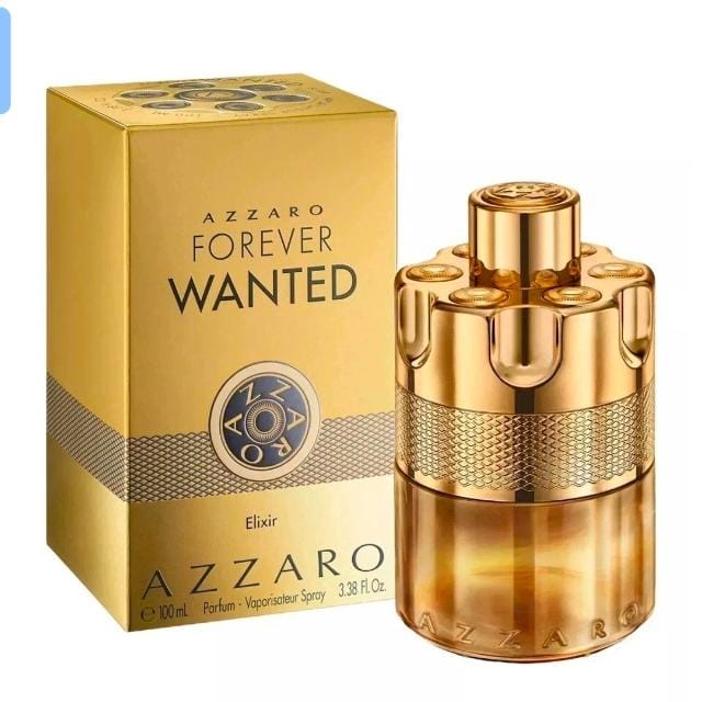 Azzaro Forever Wanted Elixir Parfum 100ml bottle with gold box