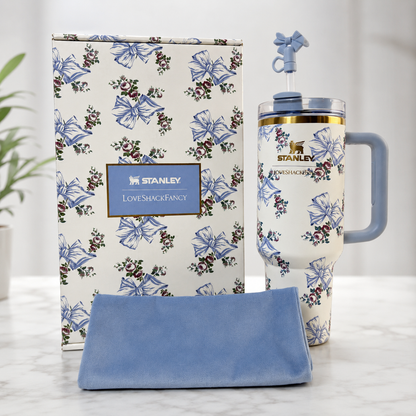 Stanley Love Shack Fancy Tumbler 40oz Holiday Rosa Beaux Blue
