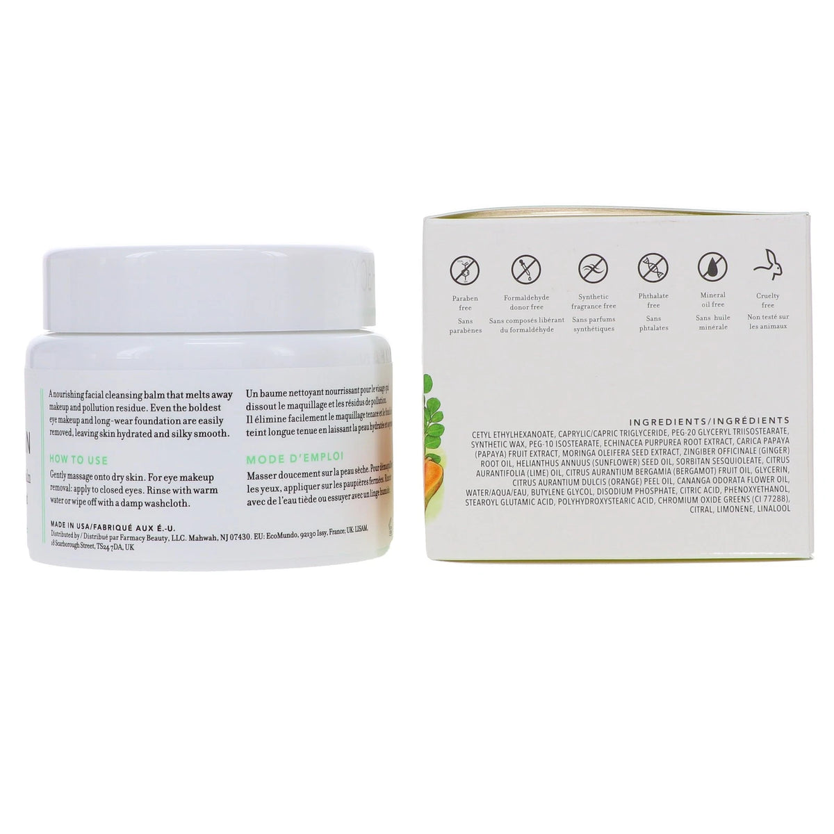 Makeup Removing Cleansing Balm for Deep Cleansing, Hydration & Soft Skin | Gentle Face Cleanser Skincare Formula (3.4 oz)